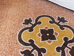 Terrazzo floor after restoration